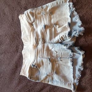 Distressed Maternity Shorts